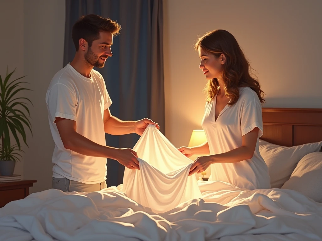 Purespark evening handoff linen illustration